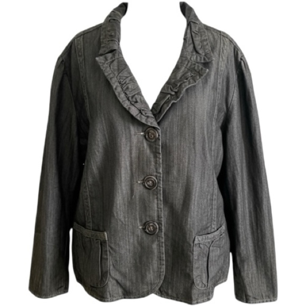 Catherines Liz & Me Jacket, Dark wash, Denim, Plus Sz 4x, 30W, 32W, NWOT​